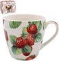 Lesser & Pavey Strawberry Field Breakfast Mug | Ceramic Coffee Mugs for Home or Work | Premium Design Mugs for All Occasions | Lovely Mugs for Tea, Coffee & Hot Drinks