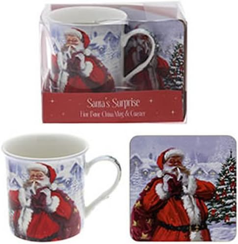 Santa's Whisper Mug and Coaster Set in Gift Pack