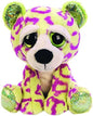 Suki Gifts Lil Peepers Fun Sasha Leopard Plush Toy with Green Sparkle Accents (Medium, Gree/Purple)