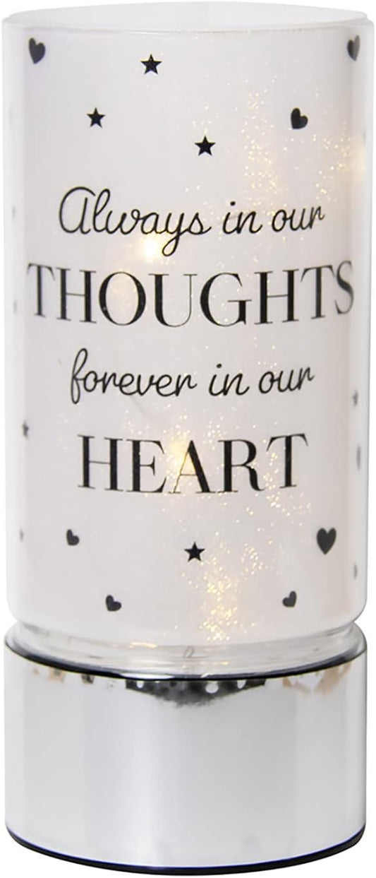 Lesser & Pavey LED Tube Lamp - Always in Our Thoughts Forever in Our Hearts - Sparkle Lamp