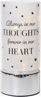 Lesser & Pavey LED Tube Lamp - Always in Our Thoughts Forever in Our Hearts - Sparkle Lamp