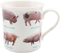lesser and pavey LP95168 Ceramic Mug | Pig Breeds design | 1 Pc, White