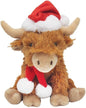 Lesser & Pavey 8" Sitting Christmas Cuddly Highland Cow Soft Toy
