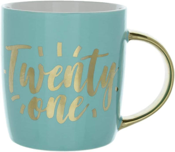 Twenty One Design' Mug, Teal