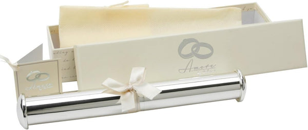 Amore Birth, Graduation, Wedding Certificate Silverplated Tube Certificate Holder WG265