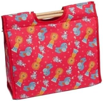 Hobby Gift Circus Animals Design Sewing Bag on Red (11 x 32 x 28cm)
