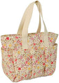 Double Strap Caddy Bag with Multiple Storage Pockets & Bright Floral Design