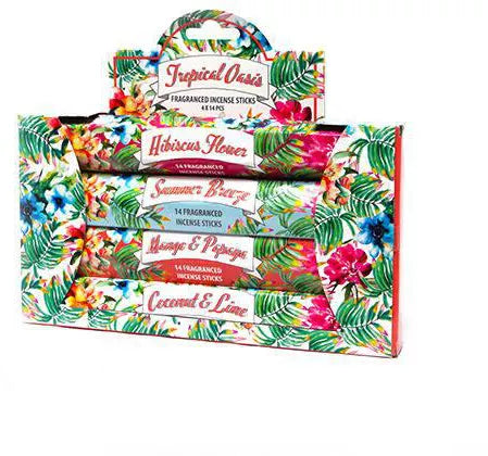 Tropical Oasis Fragrance Incense Gift Set 4x14