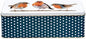 Christmas Robins   Rectangular Tin  24cm  Cracker Tin Style