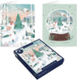 Tom Smith Boxed Christmas Cards Pack - 15 Luxury Xmas Cards with Envelopes and Seals - Seasonal Village and Snow Globe Designs - Recycled Eco Friendly Christmas Card Set