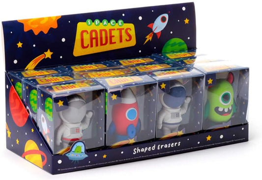 Puckator Space Cadet Eraser in a Mini Box - Rubber Erasers Stationery Set - Party Bag Fillers  - Erasers  - Pencil Rubbers - Cool Kids School Rubbers Starting School Gifts   one  at random