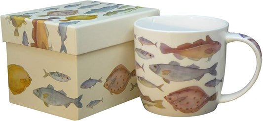 emma ball Fishes Bone China Mug with Gift Box