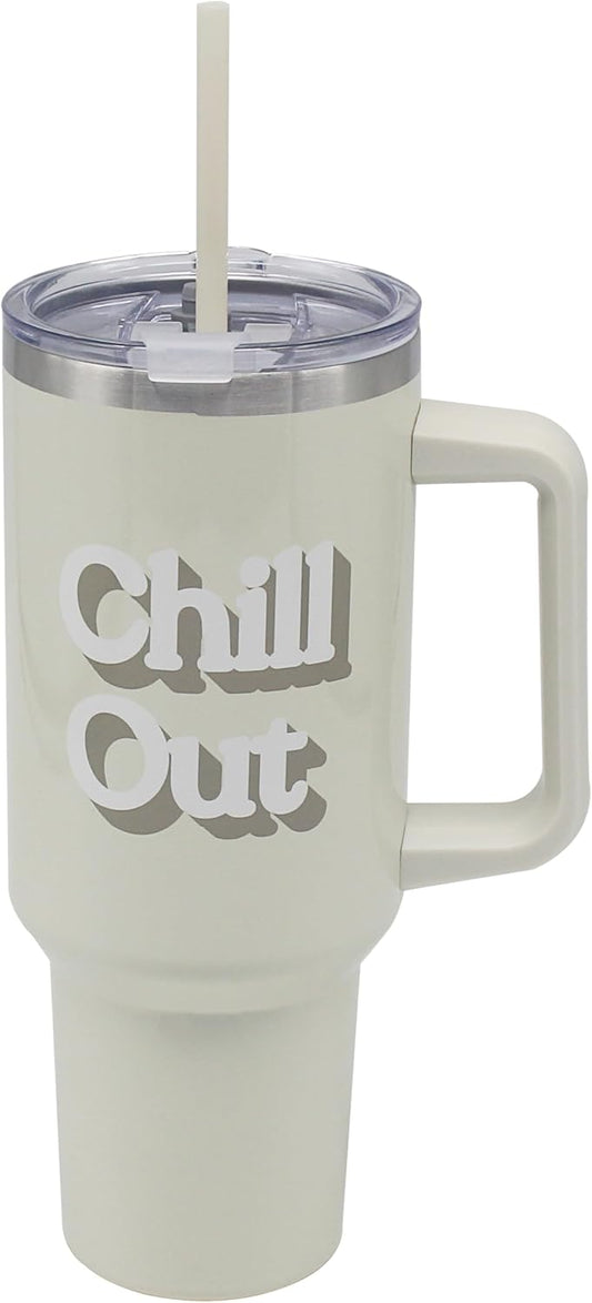 Chill Out Double Walled Stainless Steel Drinks Cup 1200ml for Kitchen | Lovely Coffee Cup Set for Home & Office | Coffee & Tea Cups for Enjoying Hot Drinks