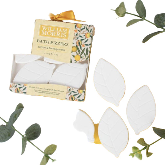 The Leonardo Collection William Morris Fruits Bath Fizzers for Women & Men| Cruelty-Free Bath Bombs with Soothing Fragrance | Moisturising Vegan Ingredients Bubble Bath for Teenagers & Adults