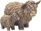 Lesser & Pavey Hughie Highland Cow & Calf Ornaments For Gift | Lovely Highland Cow Gifts For Home and Office Decoration | From The Leonardo Collection Animal Ornaments Range -LP72936