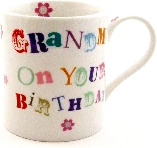Happy Birthday Grandma Fine China Mug Presented in a Gift Box