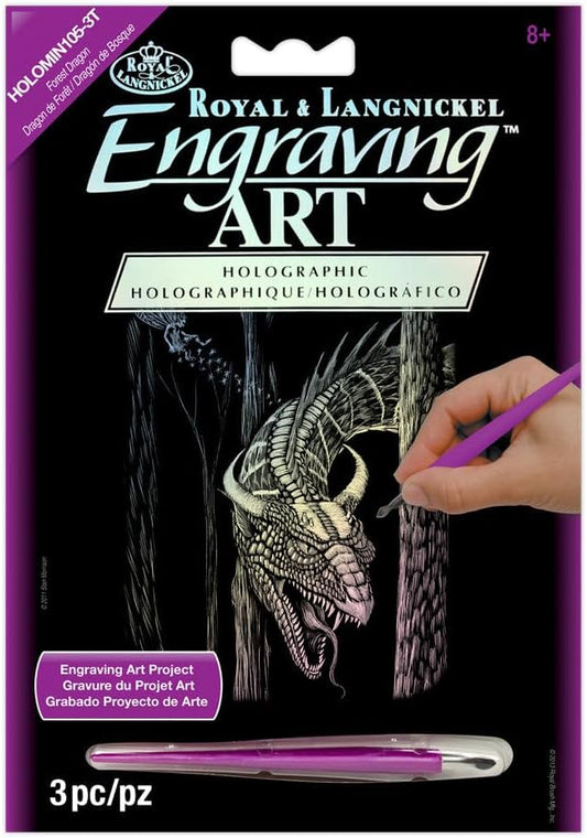 Royal and Langnickel Mini Holographic Engraving Art - Forest Dragon