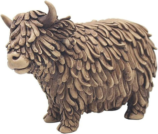 Lesser & Pavey Hughie Highland Cow Ornaments For Gift | Lovely Highland Cow Gifts For Home and Office Decoration | From The Leonardo Collection Animal Ornaments Range -LP72934