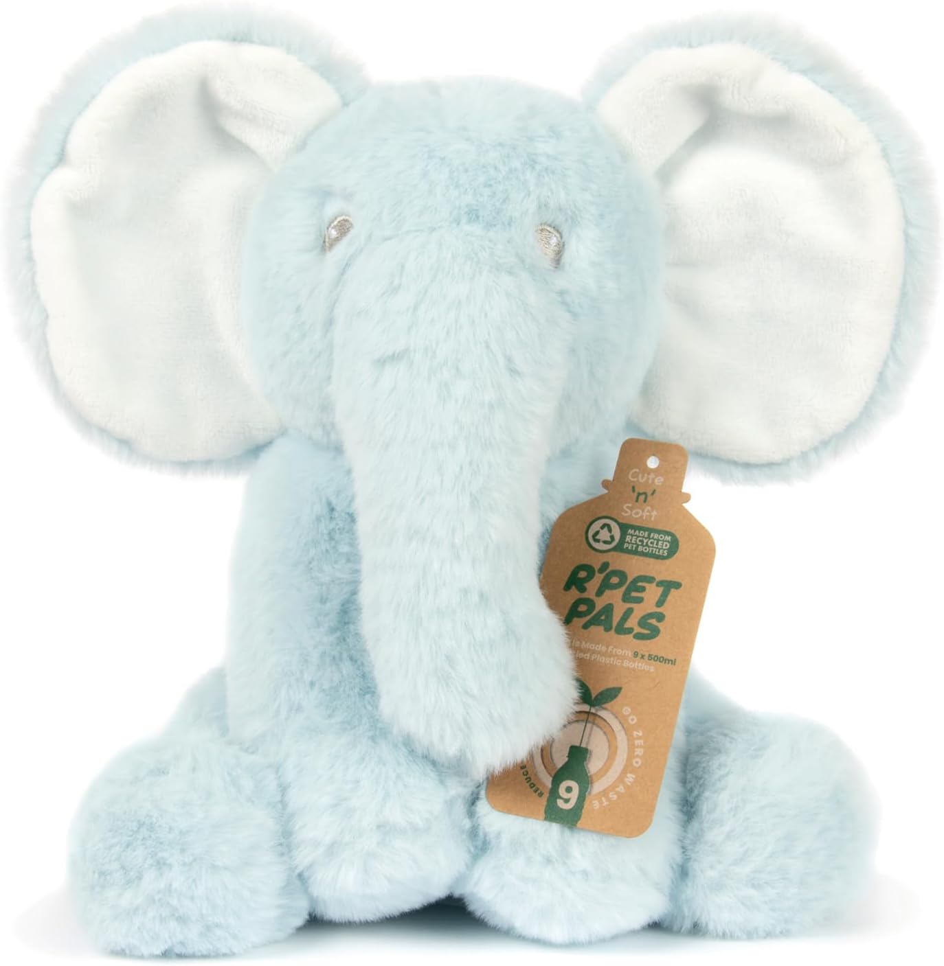 L & P Home & Gifts Lesser & Pavey R pet pals Nelly elephant blue Teddy Bear For Kids | Made Up of Recycled Bottles | Stuffed Animal Soft Toys | Ideal For Birthday or Baby Gift