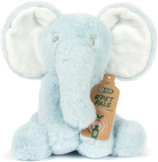 L & P Home & Gifts Lesser & Pavey R pet pals Nelly elephant blue Teddy Bear For Kids | Made Up of Recycled Bottles | Stuffed Animal Soft Toys | Ideal For Birthday or Baby Gift