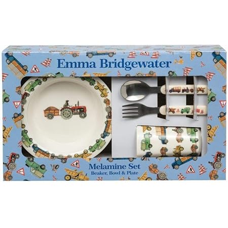 Emma Bridgewater - Men at Work - 6pc  Set - Beaker/Bowl/Plate/Cutlery