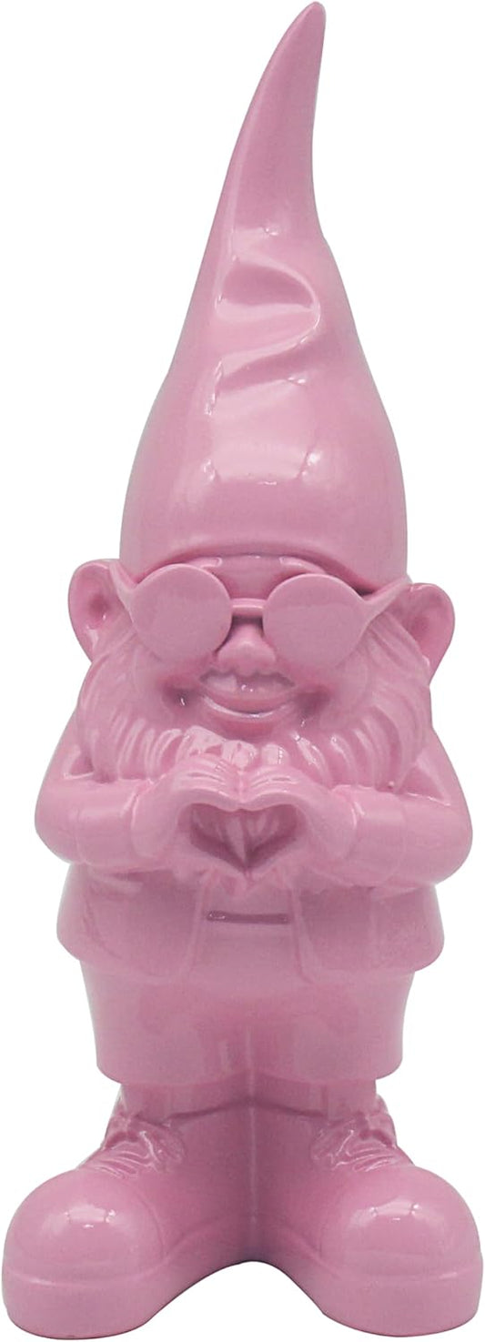 Lesser & Pavey Gnomes Behaving Badly Pink 20cm Figurines Statues For Home Decor | Ideal Ornaments Friendship Gifts For Women & Men | Lovely Table Centerpiece & Living Room Accessories