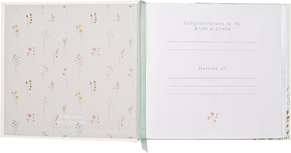 Love Story - Wildflower Wedding Album - Keepsake Picture/Photo Album Perfect for Storing Cherished Memories - Engagement/Bridal Shower Gifting H: 19cm x W: 17cm.