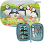 Emma Ball Sea Thrift Puffins Zipped Sewing Set Kit, Travel,Home Gift