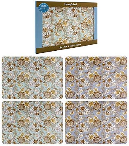 William Morris Songbird Cork Backed Table Mats Set of 4