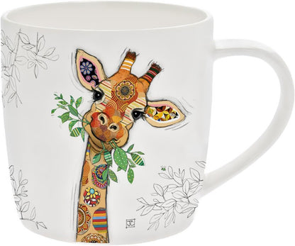 Lesser & Pavey Gina Giraffe Mug | Ceramic Coffee Mugs for Home or Work | Premium Design Mugs for All Occasions | Designed by Bug Art Lovely Mugs for Tea, Coffee & Hot Drinks