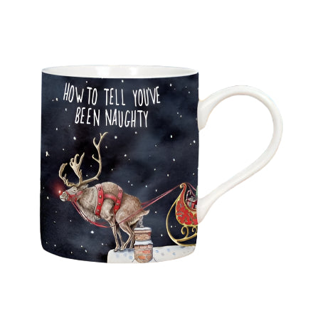 Bewilderbeest Naughty Reindeer Mug