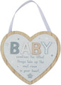 Love & Affection Baby Hanging Wooden Heart Plaque Blue For Home Decor & Gift | Wooden and Acrylic Plaques For Home and Office |...