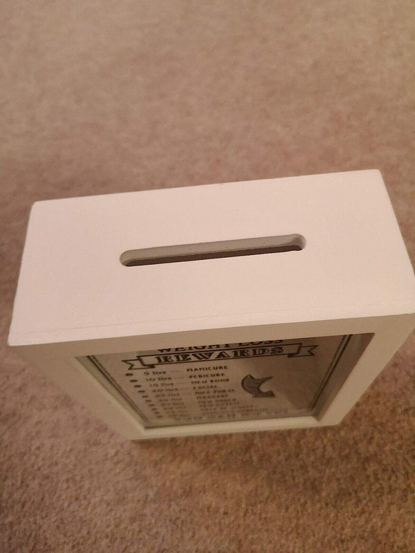 Wooden Money Box Weight Loss Rewards