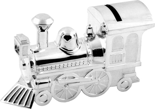 Silver Plated Train Money Bank