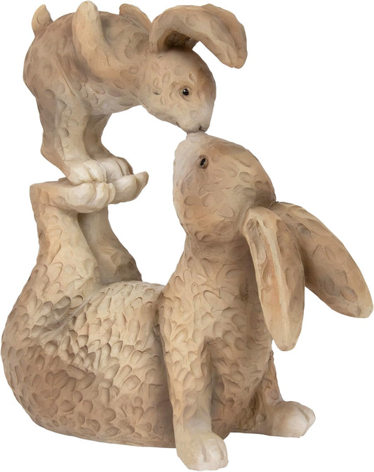 Lesser & Pavey Hatty & Harry Kissing Hares Figurine For Home & Office | Home Decor Ornaments Gift For Women & Men | Hares Figurine For Indoor & Outdoor | Living Room Decor Hares Ornaments