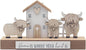 Highland Cow Stand Plaque House Home