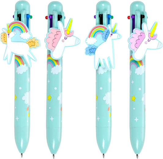 Puckator Unicorn Magic Multi Colour Pen with Charm (6 Colours) - - Multicolour Pen - 6 in 1 Pen  one supplied