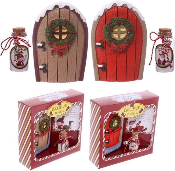 Festive Collectable Christmas Elf Door Set With Wishes Jar  one  supplied