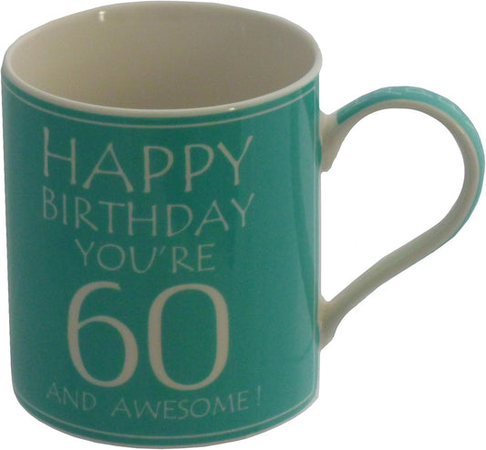 happy birthday    youre  60    and   Awesome Mug