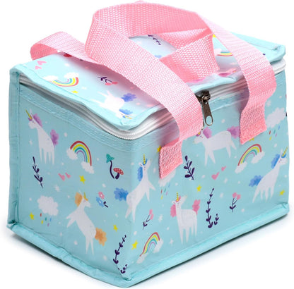 Puckator RPET Cool Bag Lunch Bag Unicorn Magic Themed - Made from Recycled Plastic Bottle - Insulated Lunch Bag for Women Men Children - Lunch Box Bag for Work & School - Beach Picnic Accessories