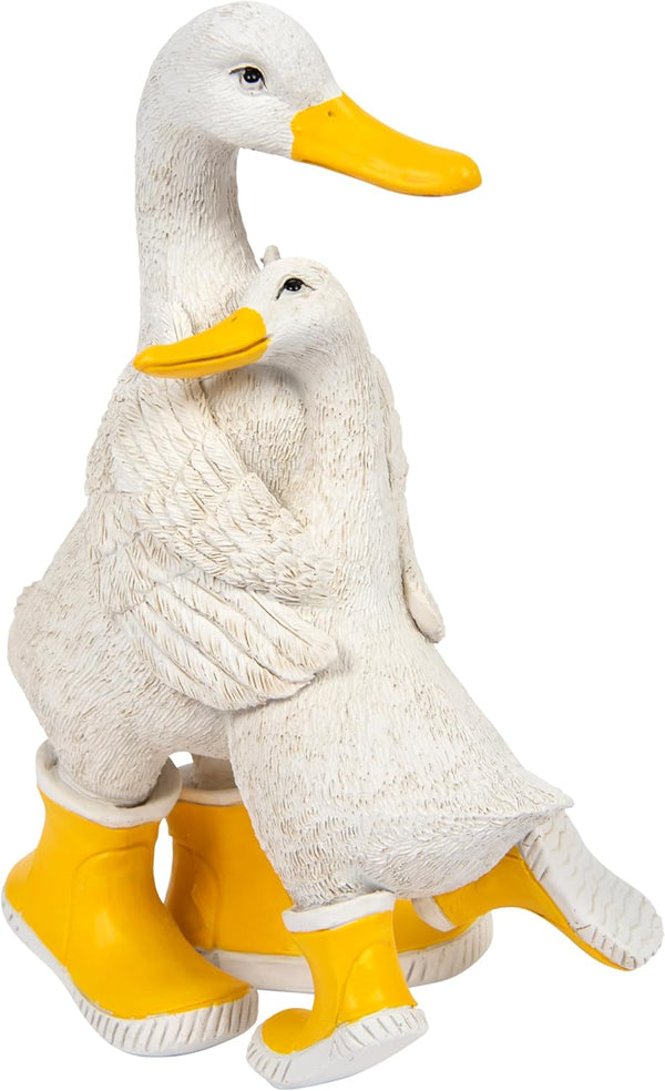 The Leonardo Collection Quackers Duck Hugs Figurine For Home & Office | Home Decor Ornaments Gift For Women & Men | Beautiful Figurine For Indoor & Outdoor | Living Room Decor Ornaments