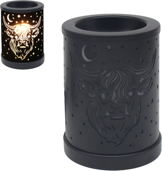 Lesser & Pavey Christmas Desire Aroma Lamp Highland Cow for Home & Living Room | Festive Table Lamp for Home Décor | Stylish Night Light for Bedroom & Hallway
