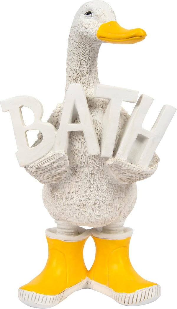 The Leonardo Collection Quackers Duck Bath Figurine For Home & Office | Home Decor Ornaments Gift For Women & Men | Beautiful Figurine For Indoor & Outdoor | Living Room Decor Ornaments