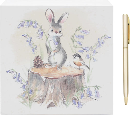 The Leonardo Collection Paper Shed Design Hare & Bird Memo Pad & Pen for Notes | Daily Memo for Office Use As 2025 Diary | Ideal Journals for Women...