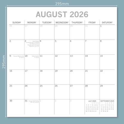 TGSC | William Morris 2026 Calendar 16 Month (Sept 2025-Dec 2026) Family Square Wall Calendar 2026 UK | Planner with Large Grid for Home or Office Organisation - Art 2026/2025 Calendar UK