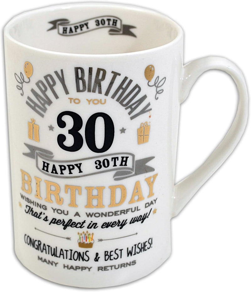 Signography 30th Birthday Gift Ceramic Mug (CM24530), White