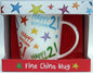 Starburst China Mug 21st Birthday