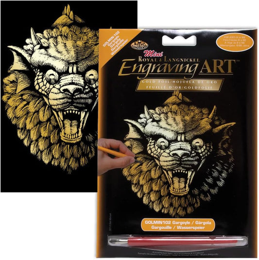 Royal and Langnickel Mini Gold Engraving Art - Gold Gargoyle
