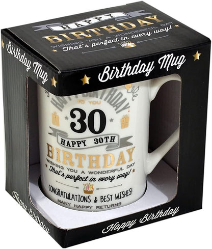 Signography 30th Birthday Gift Ceramic Mug (CM24530), White