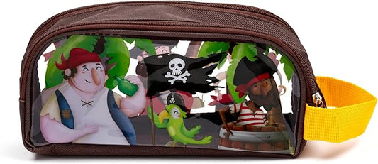 Jolly Roger Pirates Clear Window Pencil Case